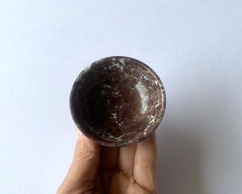 Miska z kamene - červený onyx č.122 7cm